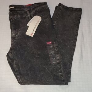 Levi's 711 vintage soft skinny black jeans size 18